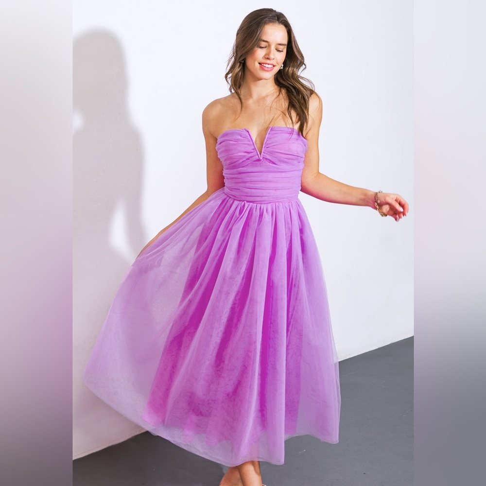 Lavender Midi Dress